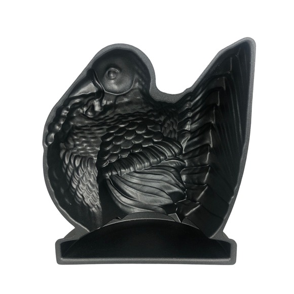 Cast Aluminum Turkey Shaped Cake Pan Thanksgiving Holiday Baking Mold - Picture 2 of 8